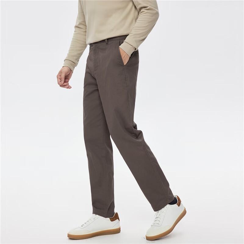 Giordano Men's Pure Cotton Straight-Fit Casual Chinos