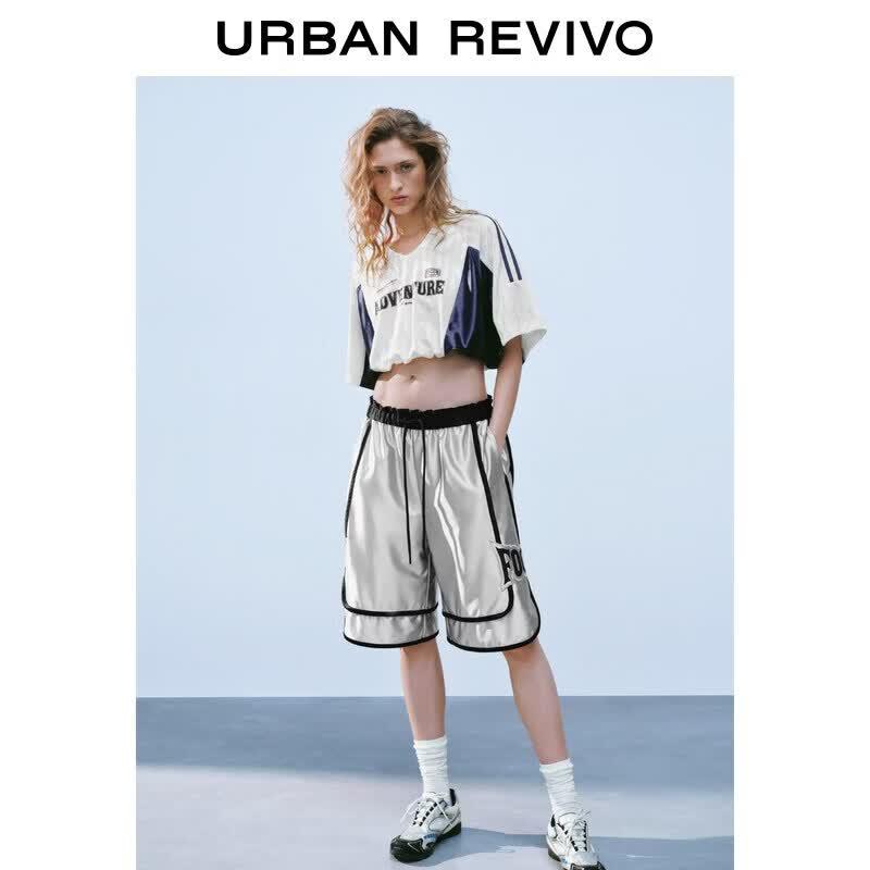 UR2026 Women s Color Block Cropped T-Shirt L