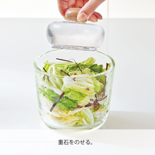 HARIO Glass Overnight Pickler S Pickle Container Multi White GTK-S-OW