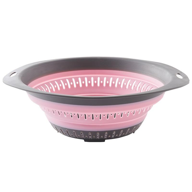 JOYBLISS Collapsible Silicone Kitchen Storage Basket Multi-use Fruit Vegetable Drainer Foldable Kitchen Bar Draining Colander Organzier