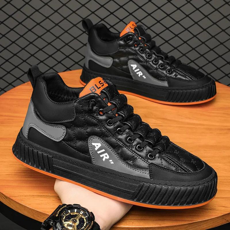 Pánské boty Módní elastický pásek Luxusní platformové tenisky pro muže Vysoká kvalita Pánská venkovní ležérní obuv Pánská ležérní vulkanizovaná obuv