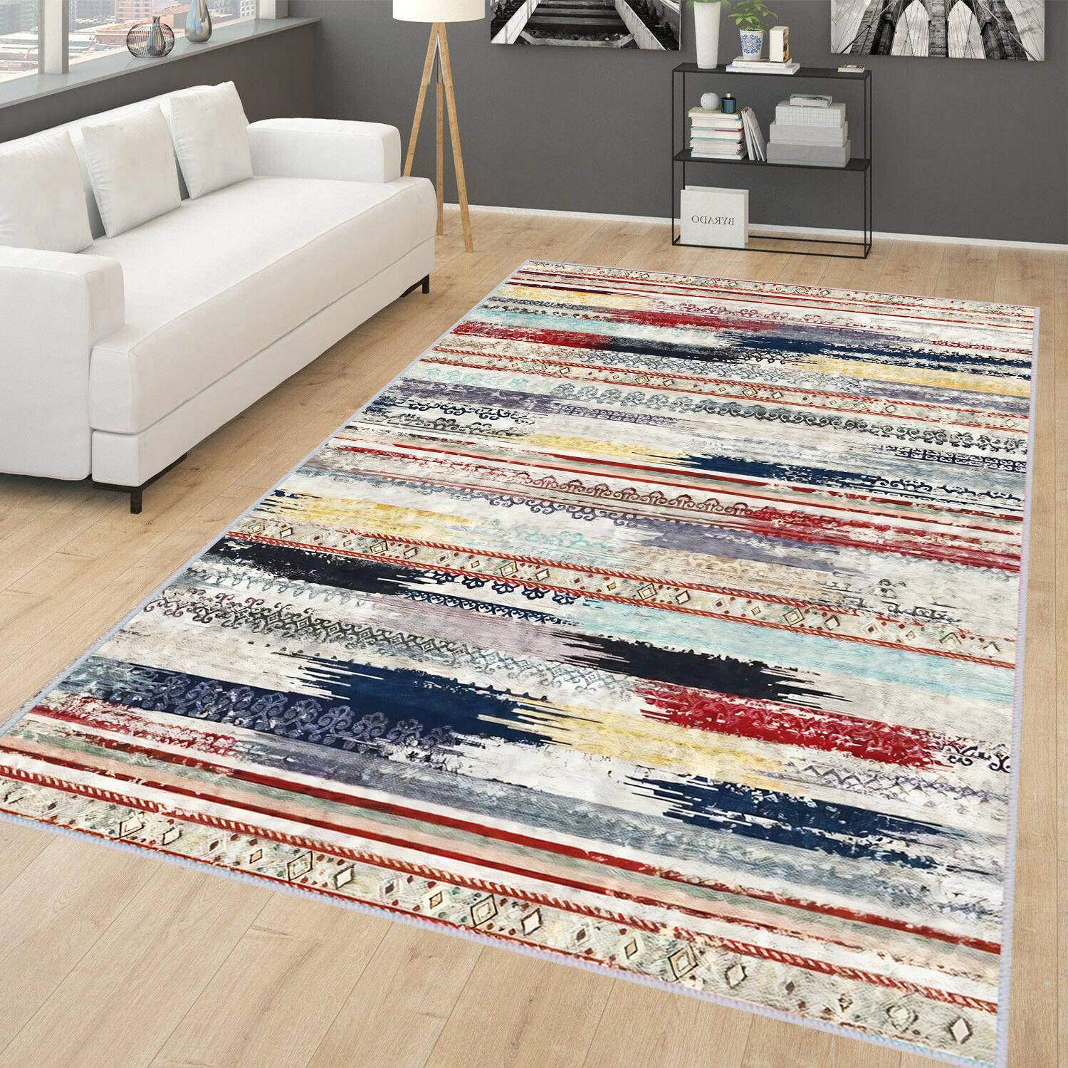 

Rovigo Home Моющийся ковер с набивным рисунком RVG1734 50 x 80 синий