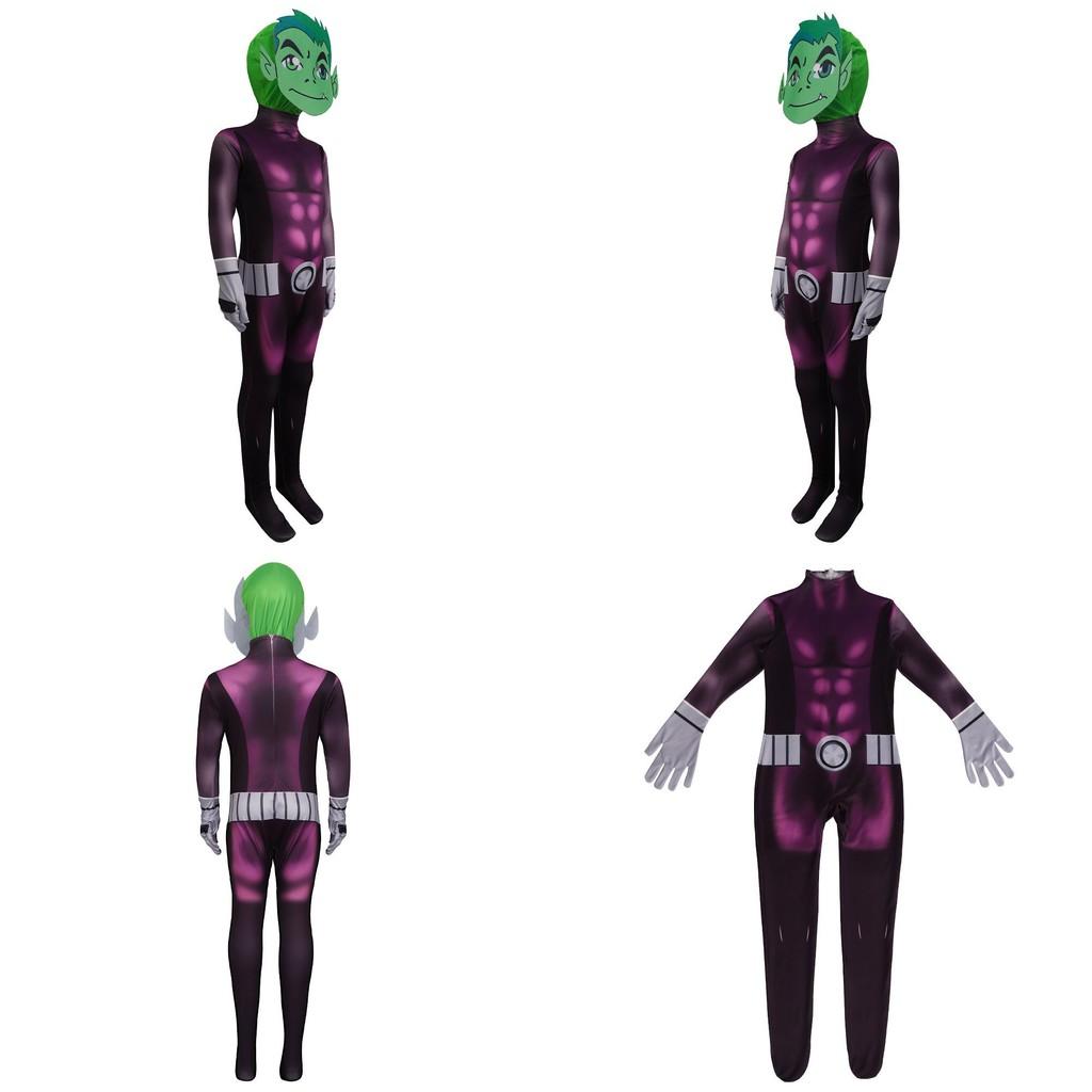 Halloween Teen Titans Anime Characters Cosplay Jumpsuit For Kids And Teens