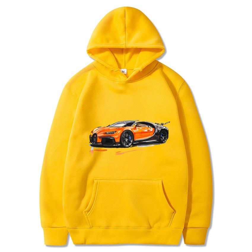 Autumn and winter sports cars, luxury cars, printed hoodies, men's and women's long sleeved streetwear, hip-hop warm hoodies