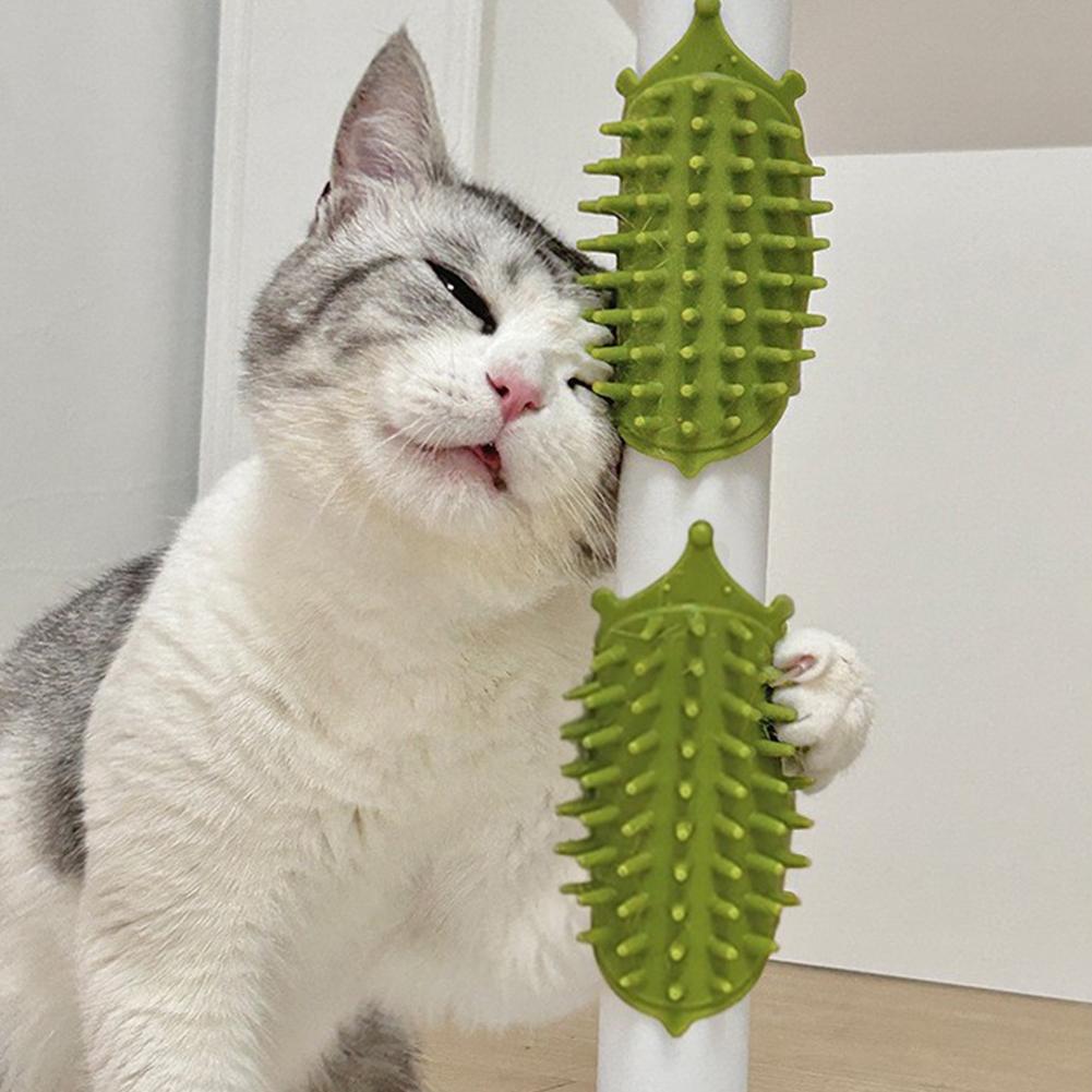 Grooming Scratcher Table Legs Protector TPR Cat Cheek Massager Removable Cat Grooming Brush Space-Saving Cat Accessories