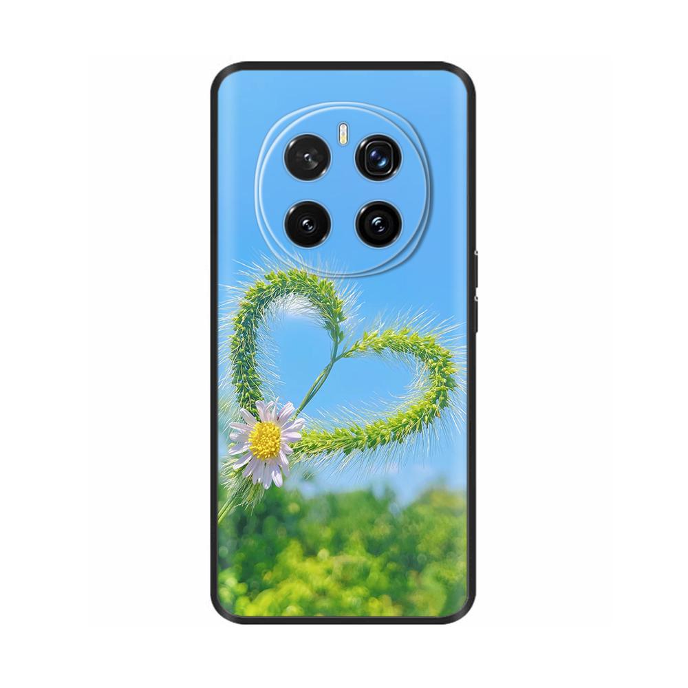 Phone Cases for Honor Magic7 Pro 5G Case Protector Heart Painted Soft Silicon TPU Bumper for Honro MAGIC 7 7Pro Cover Magic7Pro
