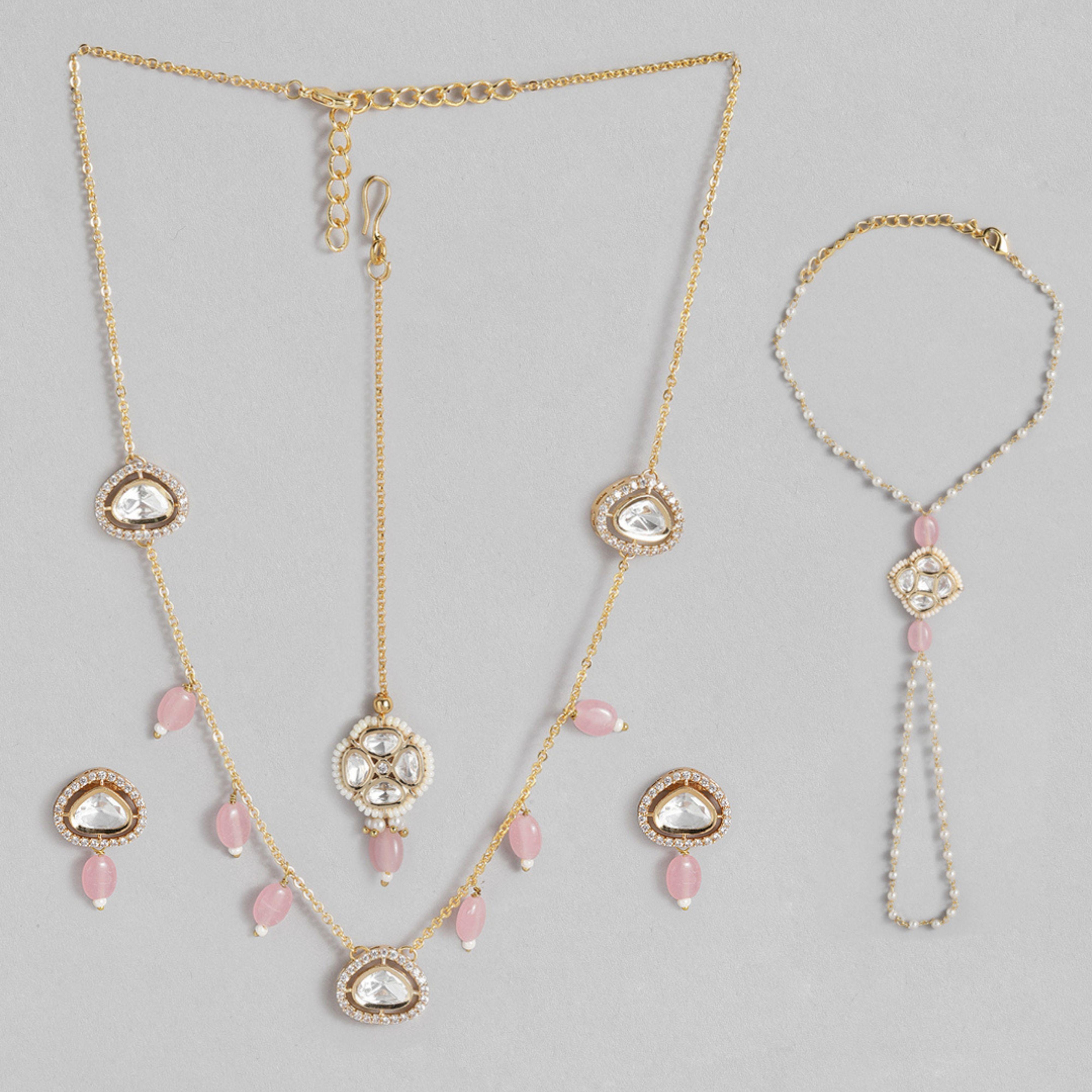 

Комплект подвесок Abdesigns Diamond, комплект подвесок в индийском стиле с золотым покрытием, комплект подвесок Polki Kundan, цепочка подвесок с синтетическими выращенными в лаборатории бриллиантами M белый