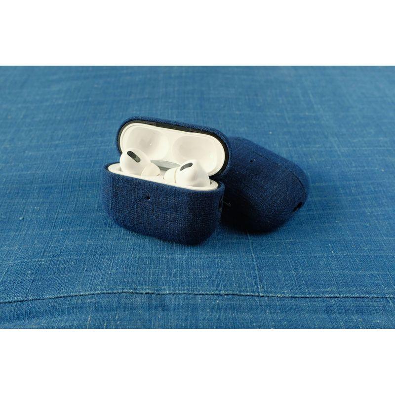 

Handmade Blue Dyed Ancient Cloth Minimalist Indigo Earphone Protective Cover for Apple Airpods34 Generation Pro2 Second Generation Earphone Case Apple AirPods