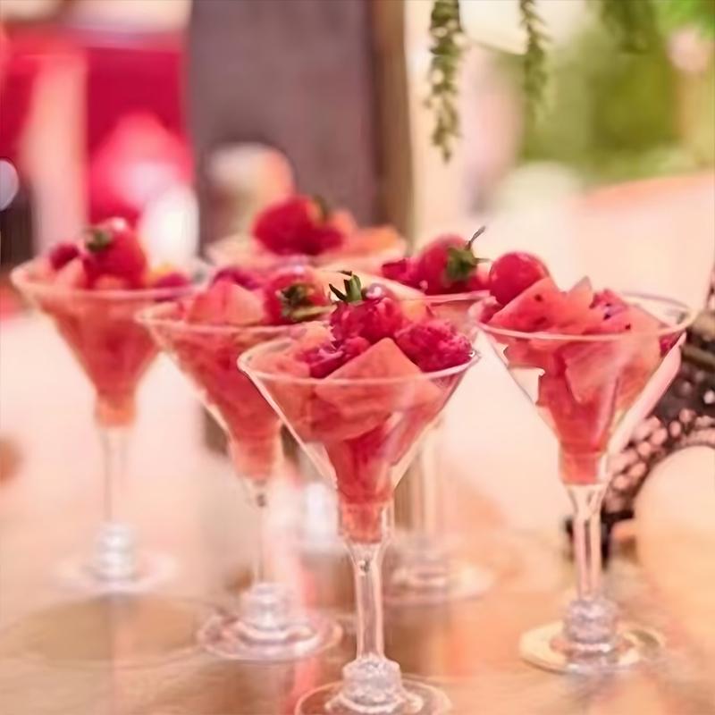 5ks/12ks Tall Mousse Glasses Průhledné sklenice na Martini Letní sklenice Margarita Cocktail Plastové sklenice na víno