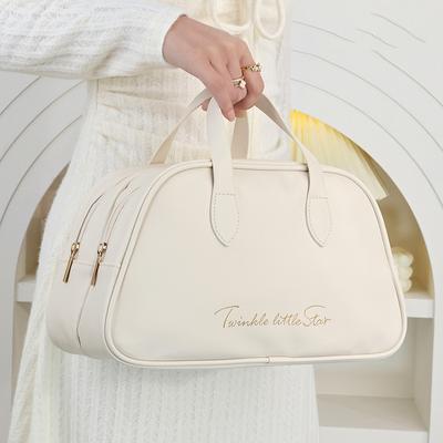 Waterproof PU Women Cosmetic Bag Portable Multifunction Travel Toiletries Organize Storage Make Up Case Fashion Handbag