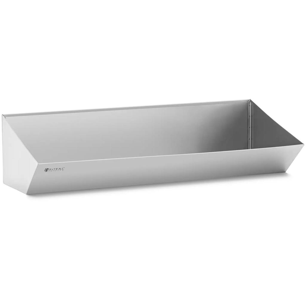 Bathtub container tray for fries, stainless steel, 80 x 30 cm