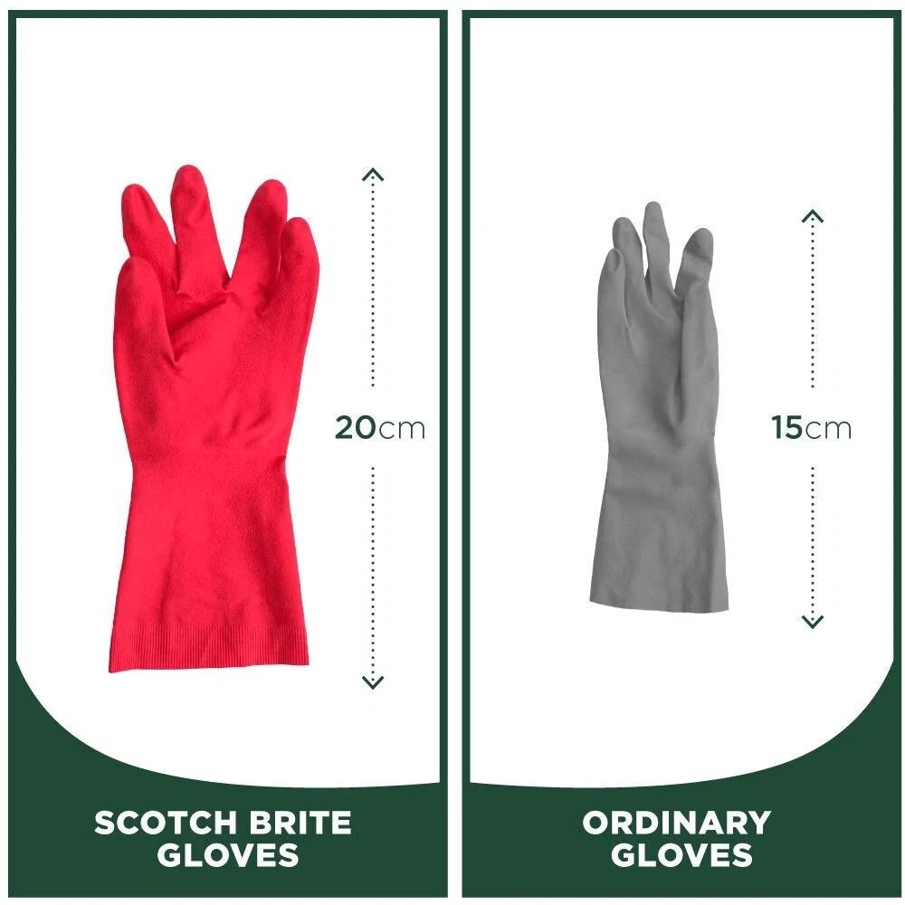 Scotch Brite Rubber Heavy Duty Hand gloves for Dishwashing & Gardening