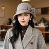 Women S Vintage Bucket Hat With Flower Pom Pom For Autumn Winter