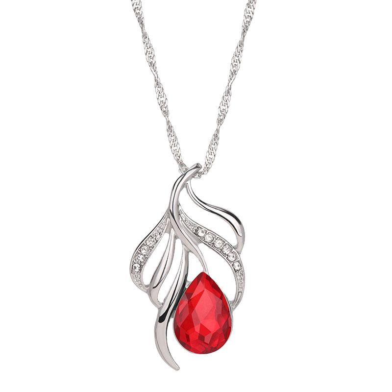Accessories Fashion Crystal Water Drop Necklace Stud Earrings Accessories Women S Suit