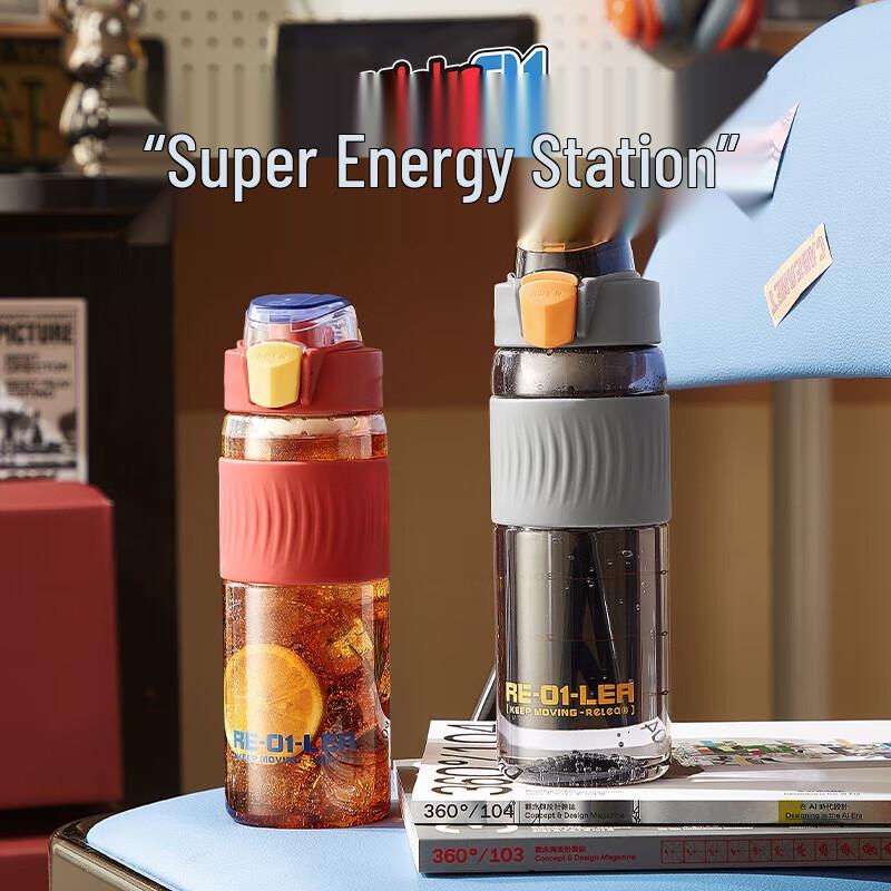 JOYOGH 650ml Portable High Borosilicate Glass Bottle with Tea Infuser