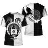 Viking Symbol Printing T-shirt Men's Summer Short-sleeved Harajuku Shirt Hip-hop Men Women Fashion T-shirt