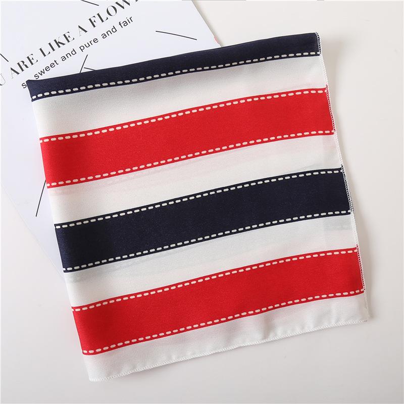 50 * 50cm İlkbahar Ve Sonbahar İpek Eşarplar Çok Yönlü Dekorasyon Profesyonel Küçük Kare Eşarplar Boyun Koruma Bağlama Çantası