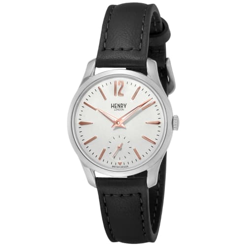 

Henry London HIGHGATE Watch, 30mm, Silver Dial, Stainless Steel Crystal, Quartz Movement, Women s, Navy Blue, HL30US0001