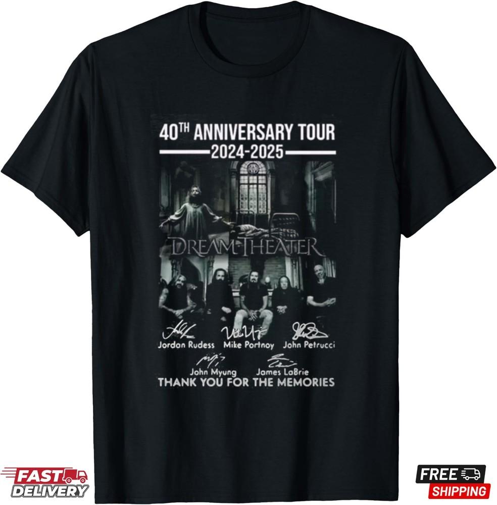 Dream Theater 40th Anniversary T-Shirt Thank You for The Memories Shirt Unisex T-Shirt L