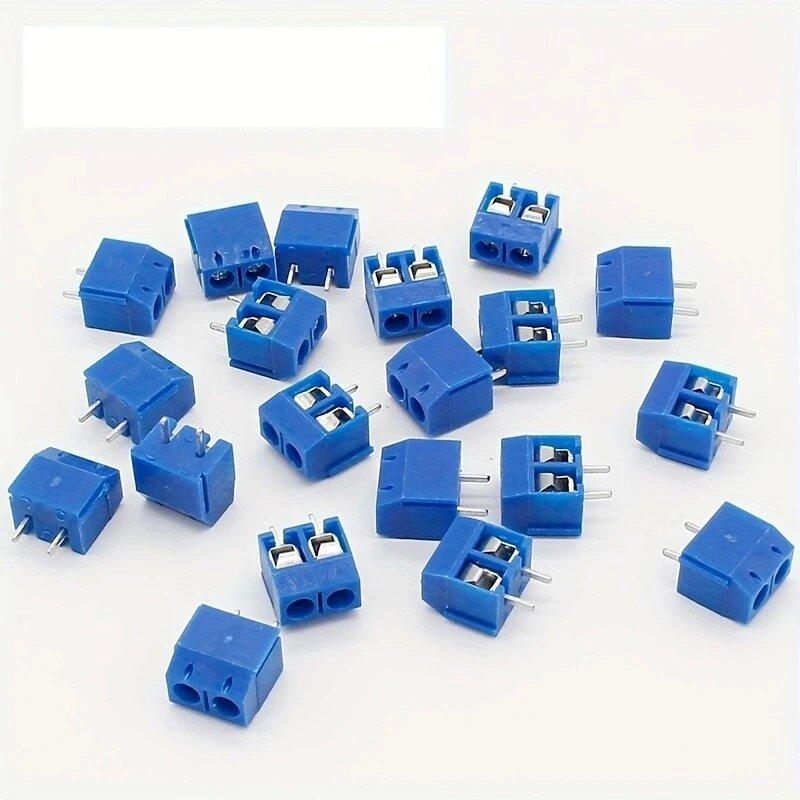 50PCS KF301 Screw 2Pin 5.0mm Straight Pin PCB Screw Terminal Block Connector