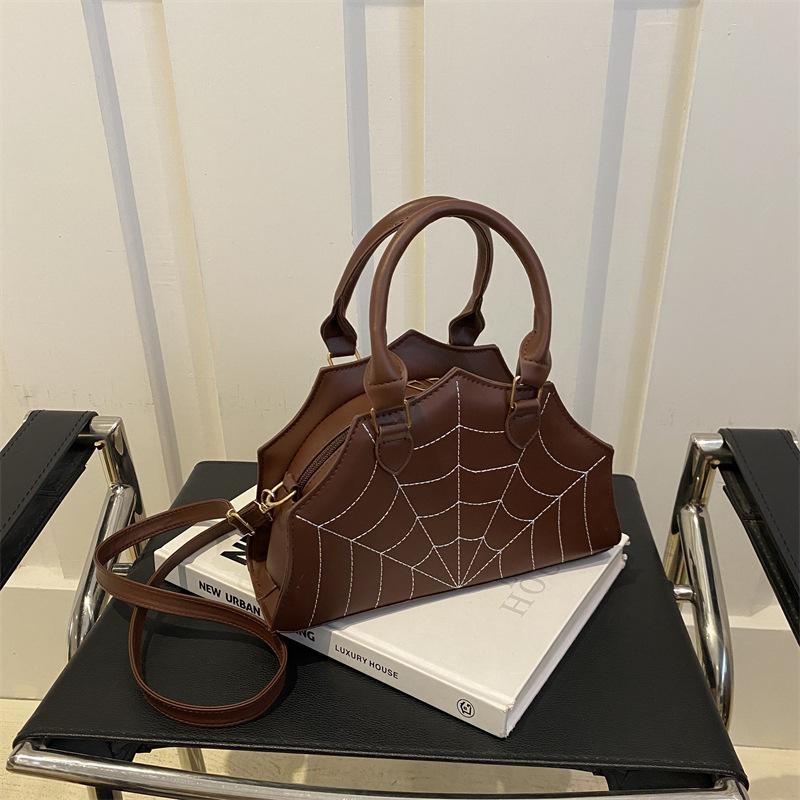 Niche Design Textured Handbags For Women 2025 New Spider Web Versatile Casual Ins Style Single Shoulder Bags