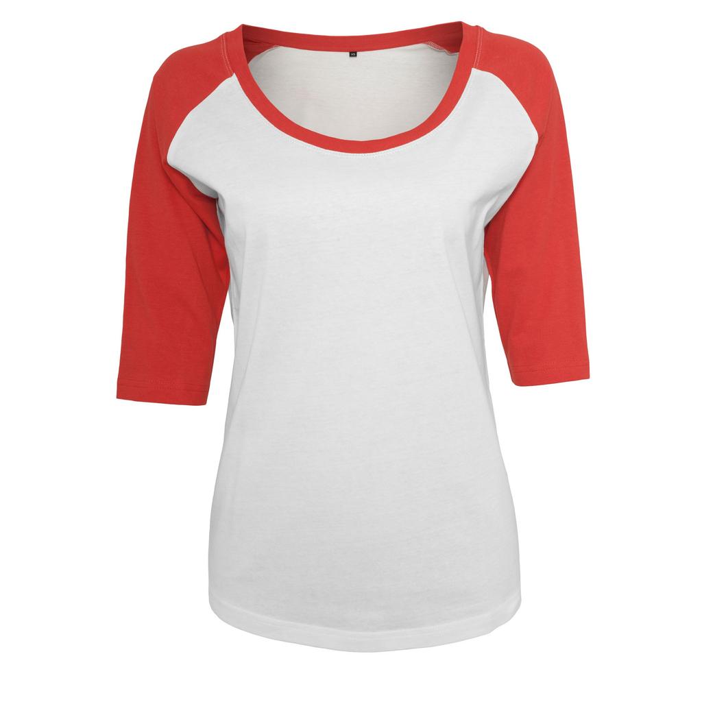 Bygg ditt varumärke Dam/Tjej Kontrast 3/4 Lång Raglan T-shirt