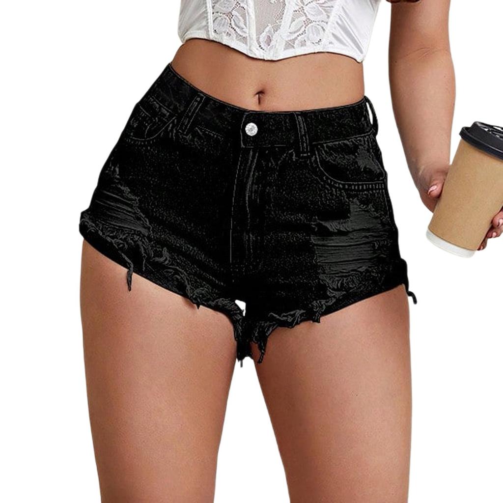 Women's Straight Leg Five Quarter Pants With Medium Waisted Elastic
