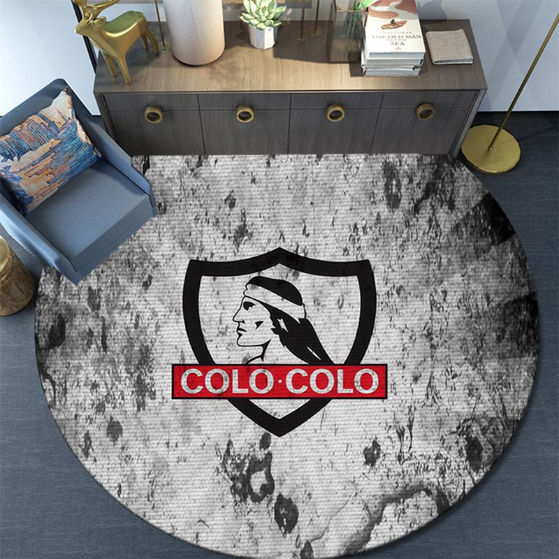 CSD Colo‑Colo Round Area Rug,Carpet Rug for Living Room Bedroom Sofa Playroom Decor,Non-slip Floor Mat