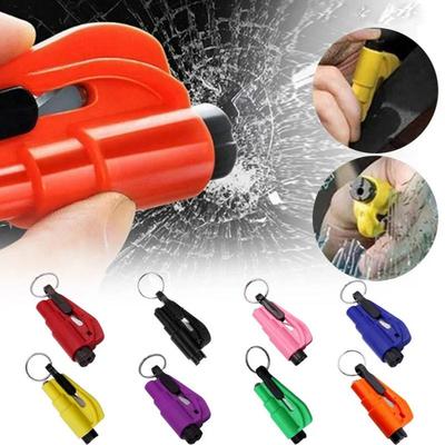 6pcs Car Safety Hammer Auto Emergency Glass Window Breaker Seat Belt Cutter Life-Saving Car Emergency Escape Hammer Survival Whistle