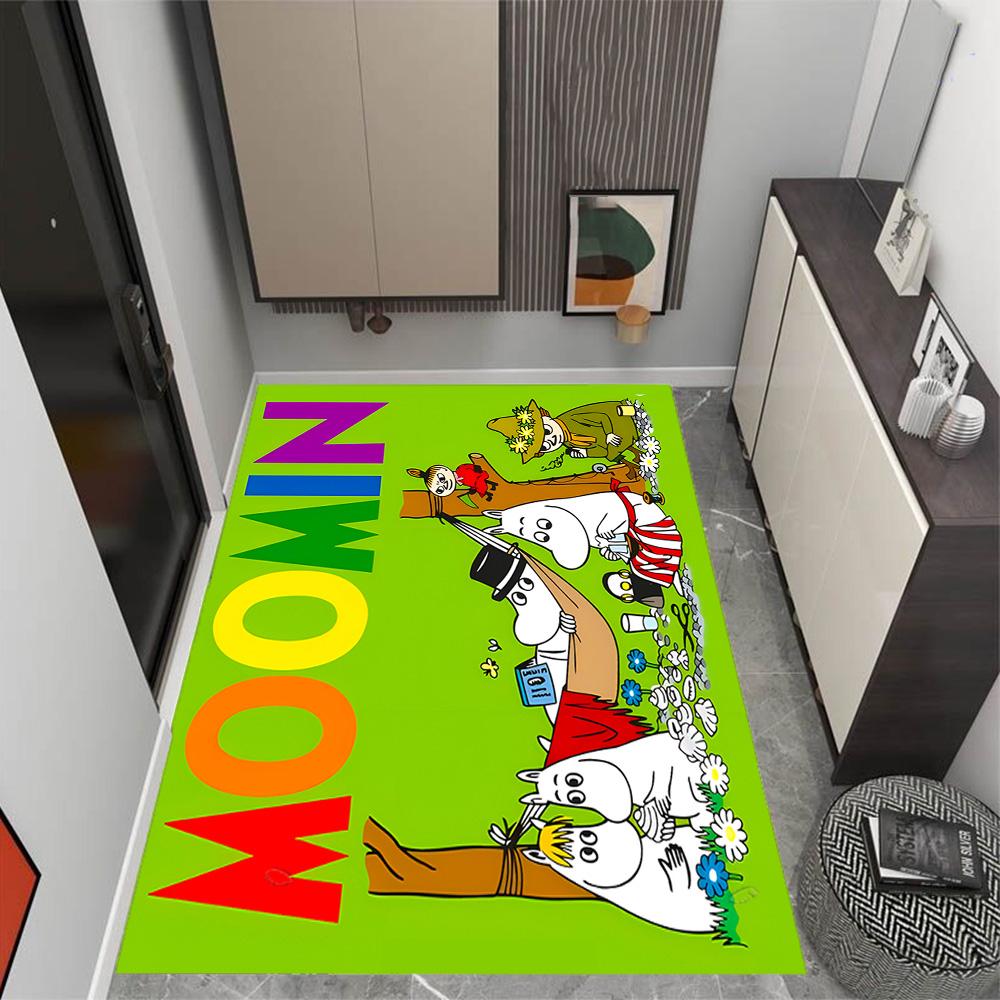 Tappeti Antiscivolo a Tema Avventura della Famiglia Moomin - Arredamento per la Casa in Poliestere, Adatti per Camere da Letto, Soggiorni, Ingressi, Studi e Decorazioni