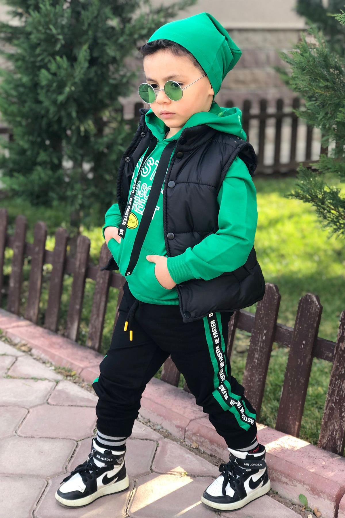 

BoyWear Надувной жилет с капюшоном и принтом Берет Зеленый спортивный костюм 3-14 лет