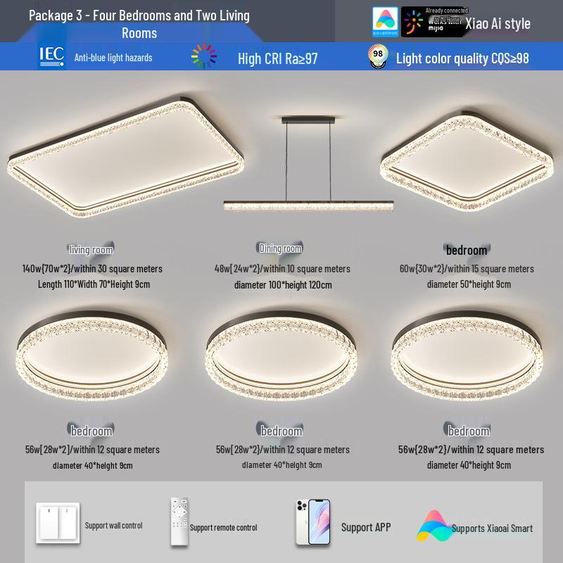 Italian Luxury Ceiling Lamp Set: 2025 Modern Atmospheric Design for Living Room