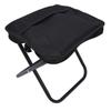 Outdoor Folding Stool Sling Bag 2 in 1 Portable Chair and Storage Pouch for Camping Hiking Fishing Black