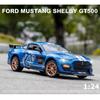 1/24 Ford Mustang Shelby GT500 Alloy Muscle Car Model Sound and Light Pull Back Children's Toy Collectibles Birthday Gift
