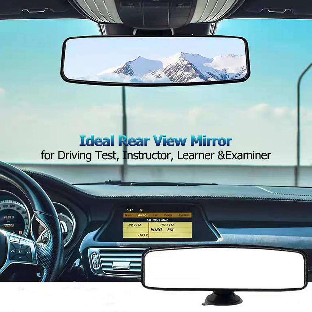 360° vnitřní zpětné zrcátko Nastavitelná přísavka Automobilové nákladní vozidlo Zadní zrcátko Široké Dlouhé zpětné zrcátko Univerzální bezpečnost pro instruktora