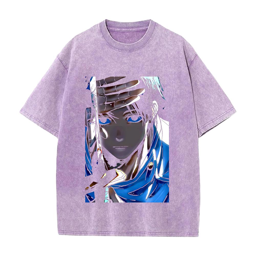 Okkotsu Yuta Print T-Shirt Jujutsu Kaisen Anime Kleidung Herren Damen Baumwoll-T-Shirts Vintage Washed Tee Harajuku Oversized T-Shirt