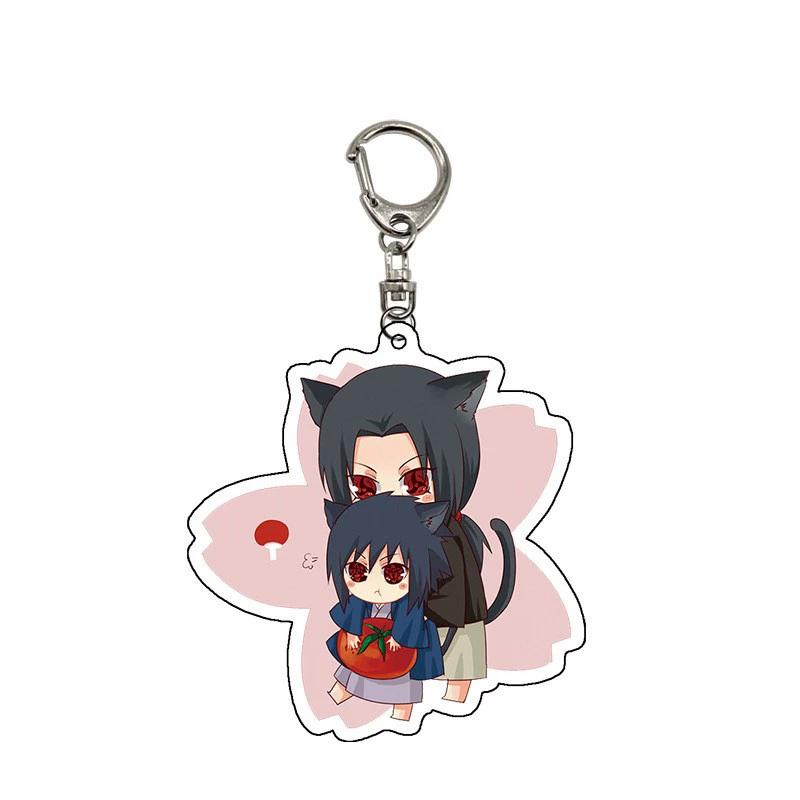 Anime Naruto Akryl nyckelring tillbehör Uzumaki Naruto Tecknad nyckelring