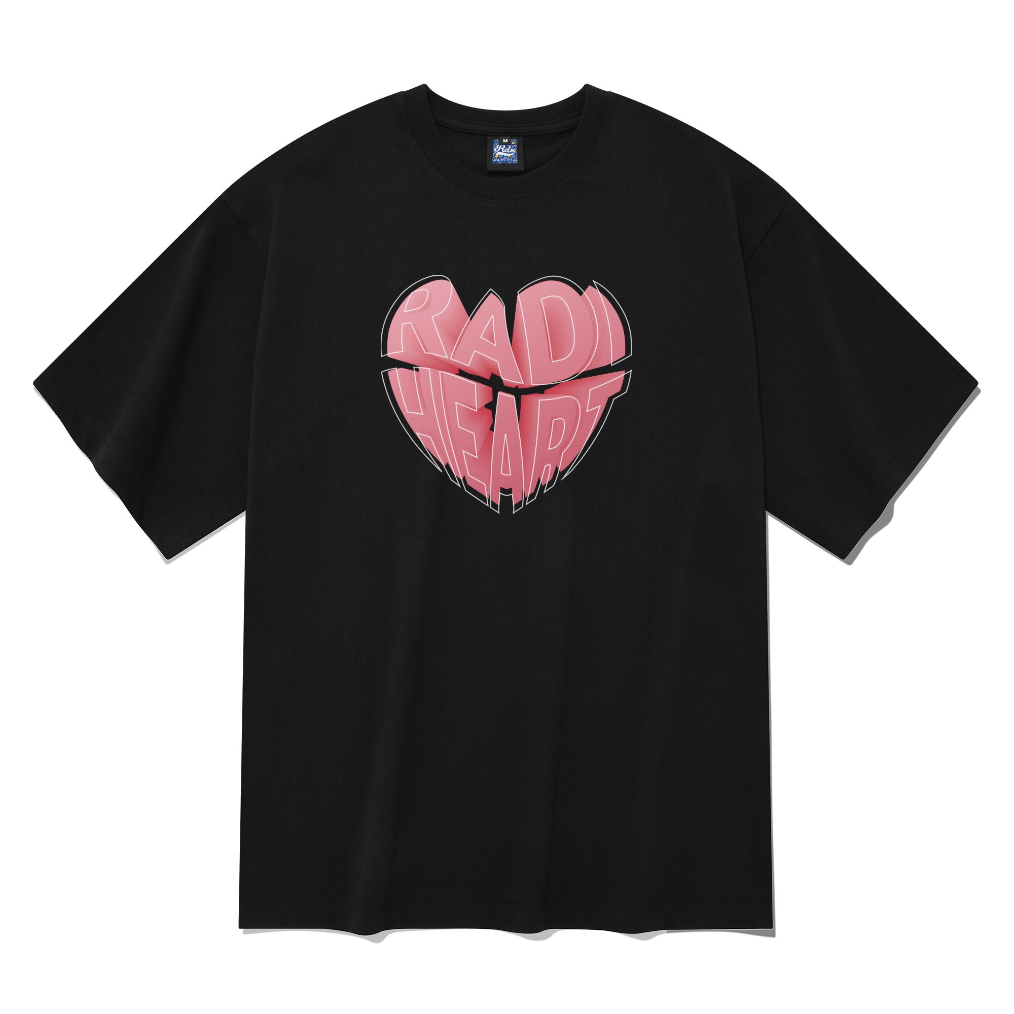 Radineo Heart Balloon Short Sleeve T-Shirt Black L