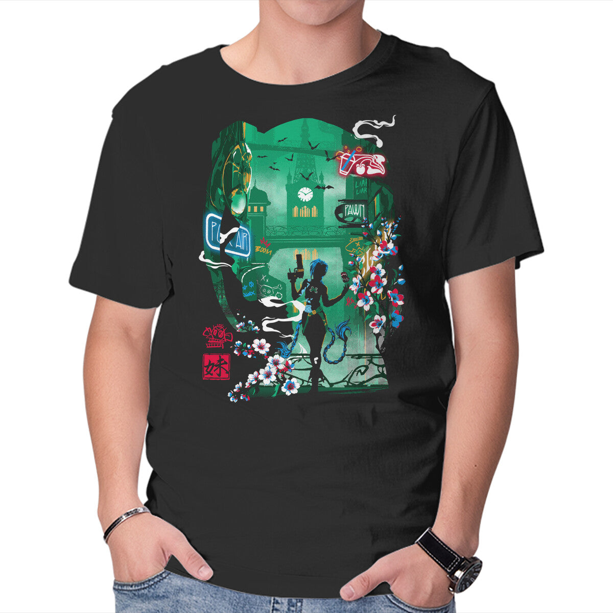 Unisex Crew Neck T-Shirt Ballad Of Jinx Graphic Short Sleeve Casual Tee XXXXL