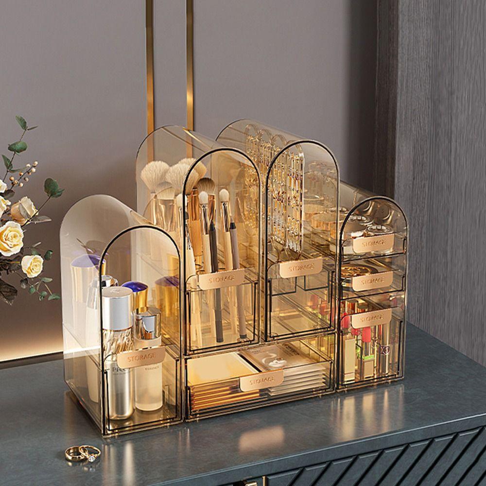 Transparent Jewelry Display Rack Dustproof Lipstick Box Acrylic Cosmetics Storage Box  for Home