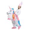 Adult Kids Funny Unicorn Inflatable Costume Suits Dress Mascot Halloween Party Cosplay Costumes for Man Woman Boys Girls