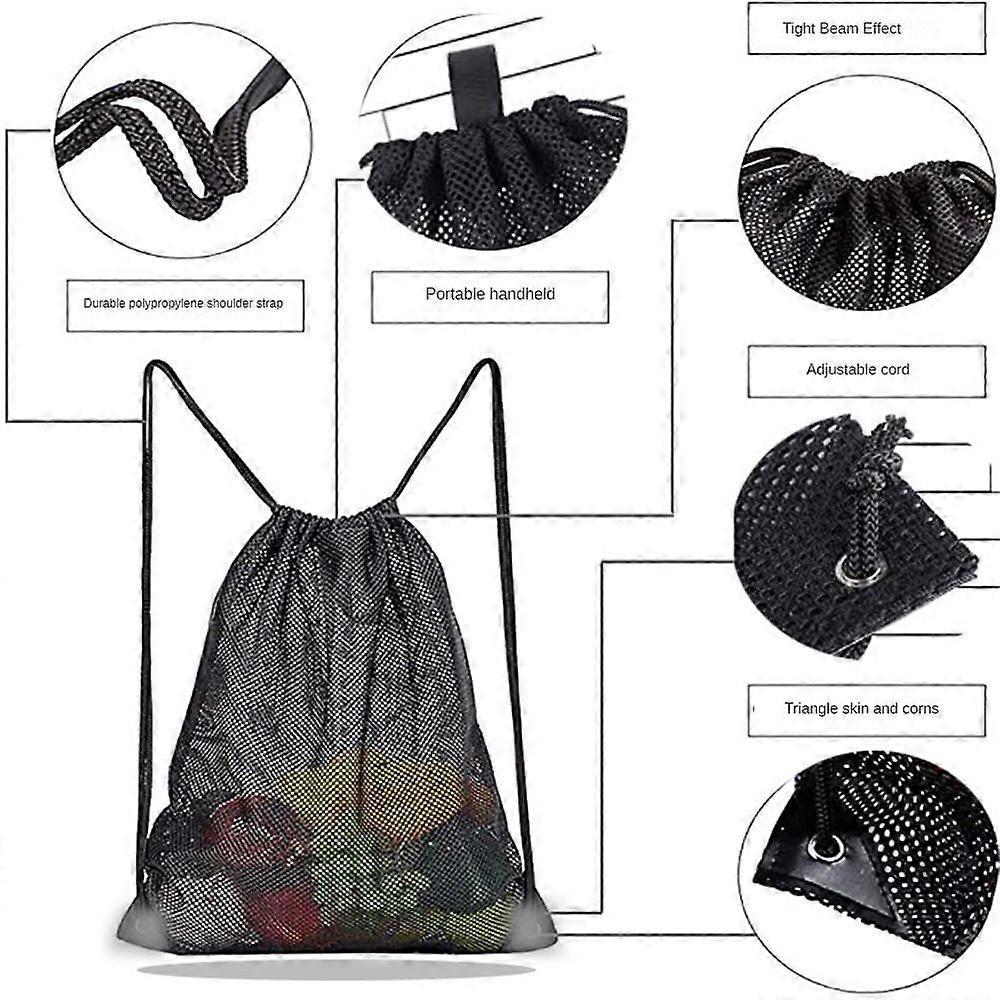 #Swimming Mesh Bag Adjustable Drawstring Gym Bag for Sports Equipment Beach Gym 2026