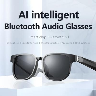 Smart Bluetooth Glasses AI Intelligent Audio Sunglasses Anti-blue Light Noise Cancelling Headphones UV Protection For Men Women