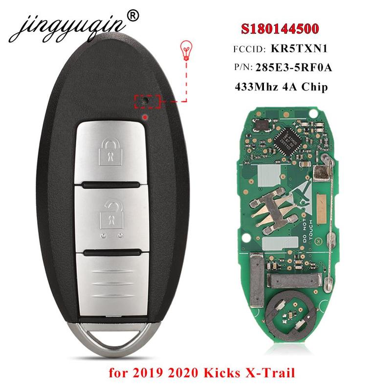 

jingyuqin S180144500 Keyless For Nissan Kicks X-Trail Proximity Smart Car Key Fob 433MHz 4A NCF29A1M TXN1 285E3-5RF0A