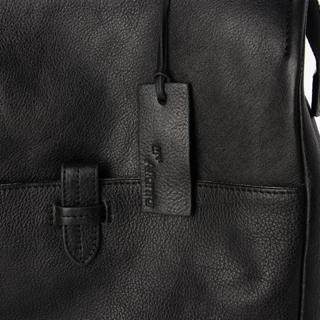 Quadratischer Rucksack aus Rindsleder