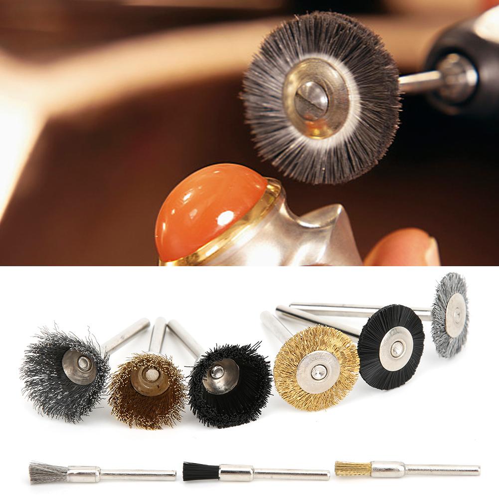 18pcs Aluminum Wire Wheel Cup Brush Polishing Set for Electric Grinder Rotary Tool