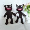Adorable Black Cartoon Cat Plush Toy Stuffed Doll Perfect For Halloween Decorations