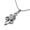 Color Roland Pendant Necklace Zircon Women'S Stone Simple Platinum Plated Flower Jewelry