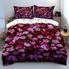 Pink and purple flowers. Bedding sets Duvet cover sets Duvet covers Pillowcases(1 * Duvet Cover 2 * Pillowcases without duvet insert)