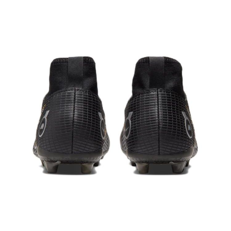 Nike Mercurial Superfly 8 Academy Round Toe Lace-Up Non-Slip Durable High-Top Soccer Shoes Kids sneaker Black DJ2859-007